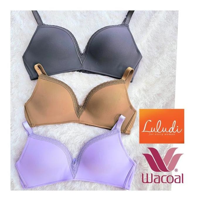 BRA LULUDI by WACOAL TANPA KAWAT K62 LBF8202 SIZE 32,34,36,38,40 A/B/C/D WIRELESS NO WIRE BUSA SEDAN
