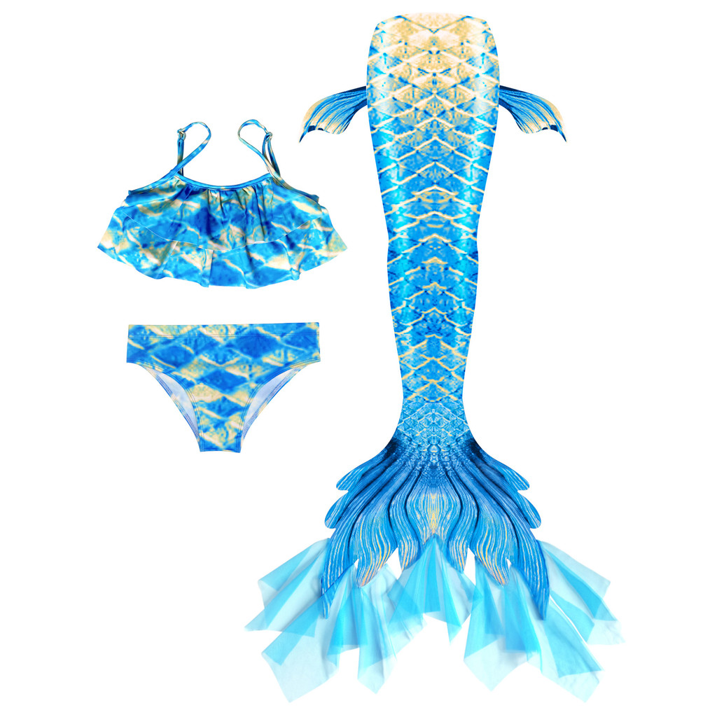 Mermaid Swimsuit Children Mermaid Tail Mermaid Swimsuit Set Bikini Set