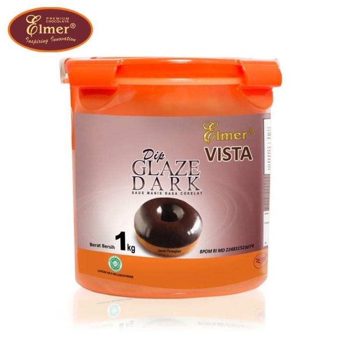 TERMURAH Elmer Coklat Glaze Vista Dark 1kg Rasa Enak Siap kirim