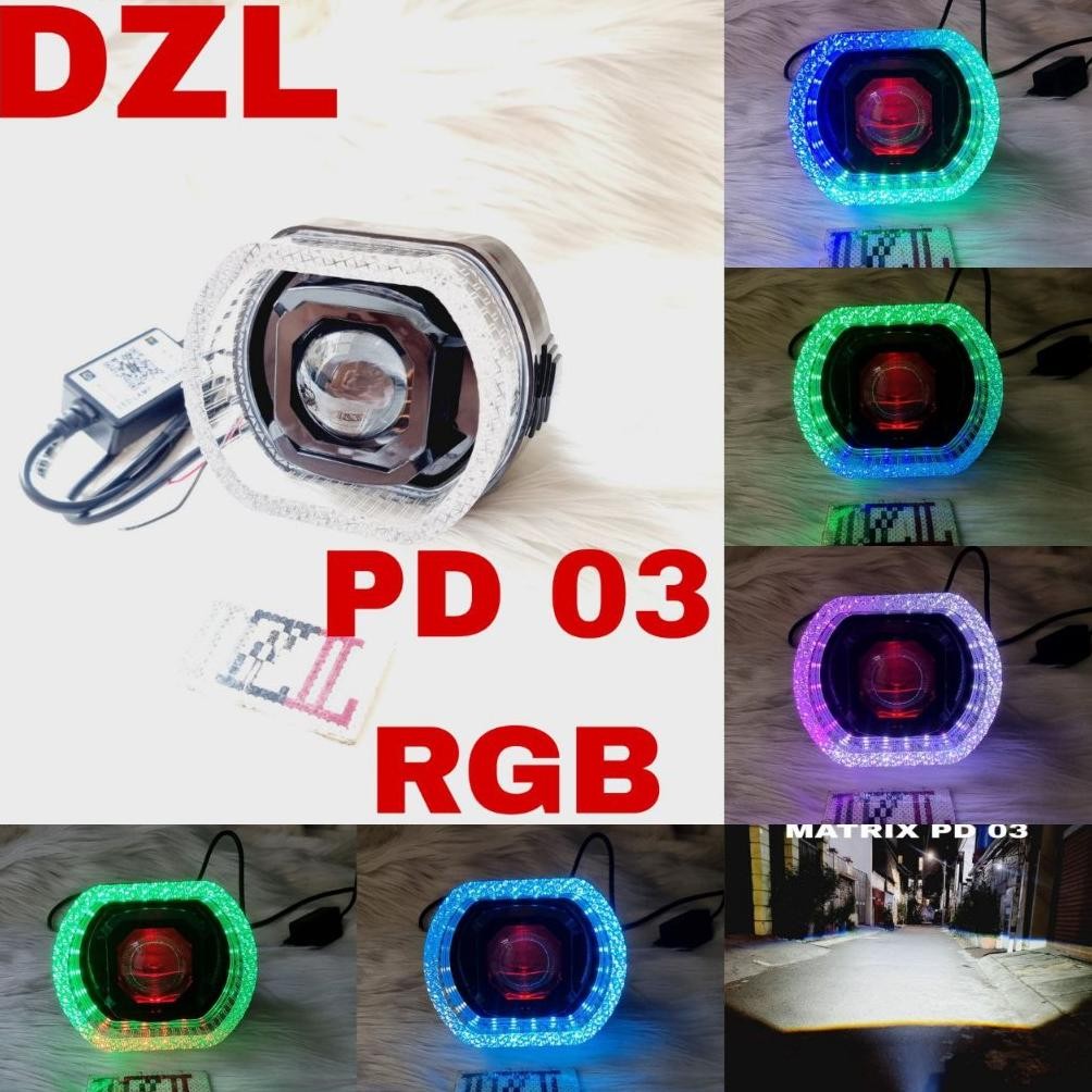Lampu utama led glight pd 03 matrix x1 ring rgb glory 5d acrylic