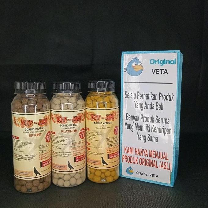 TERBARU - BTF INA DOPING MERPATI STAMINA STRONG PLATINUM SPRINT 3 IN 1 VITAMIN