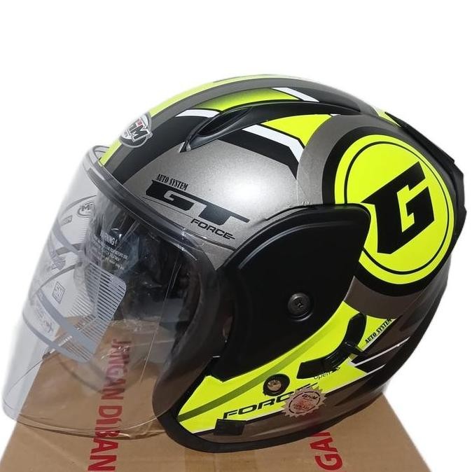 Helm SNI GHM Revo G Force Yellow Double Visor Terlaris