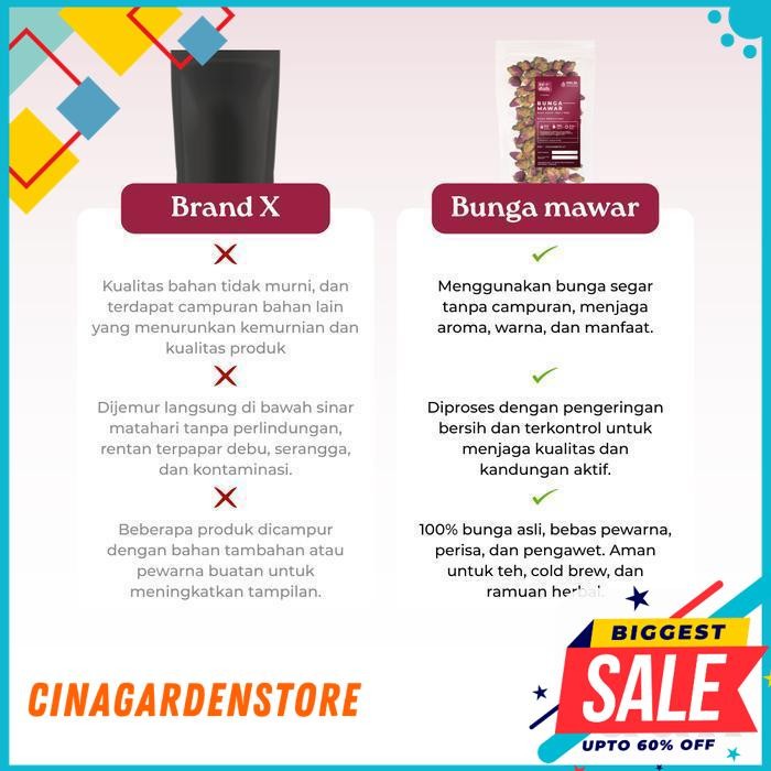 

ROSE TEA / TEH BUNGA MAWAR / FLOWER TEA 10GR - 1KG BERKUALITAS TINGGI