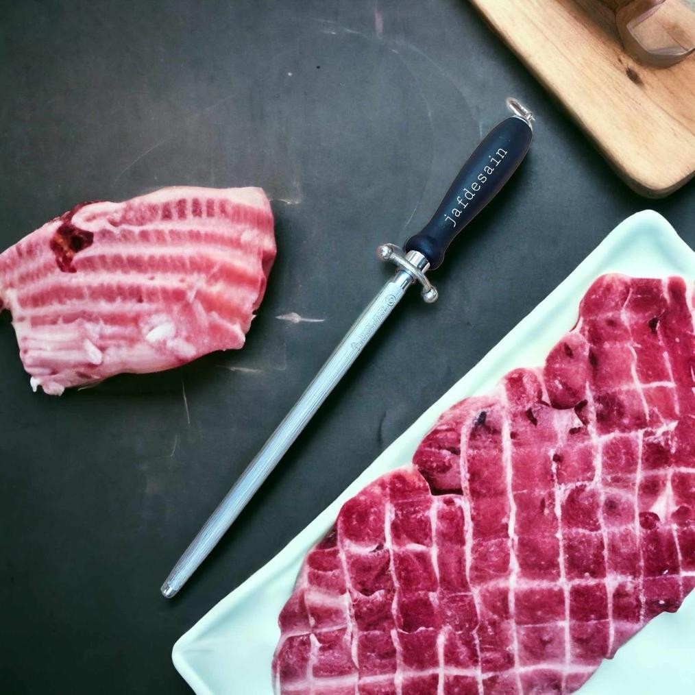 Kristal Sharpener Penajam Asahan Pisau Cap Garpu Original Made in Solingen Germany 10"