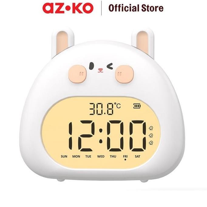 Forhom Jam Weker Digital Rabbit - Putih