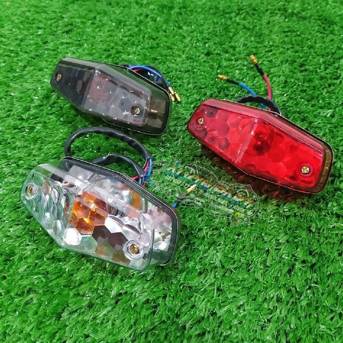 =+=+=+] Stoplamp BSA LED CB SMOKE Stopan cb BSA SMOKE LED Kaca Diamond