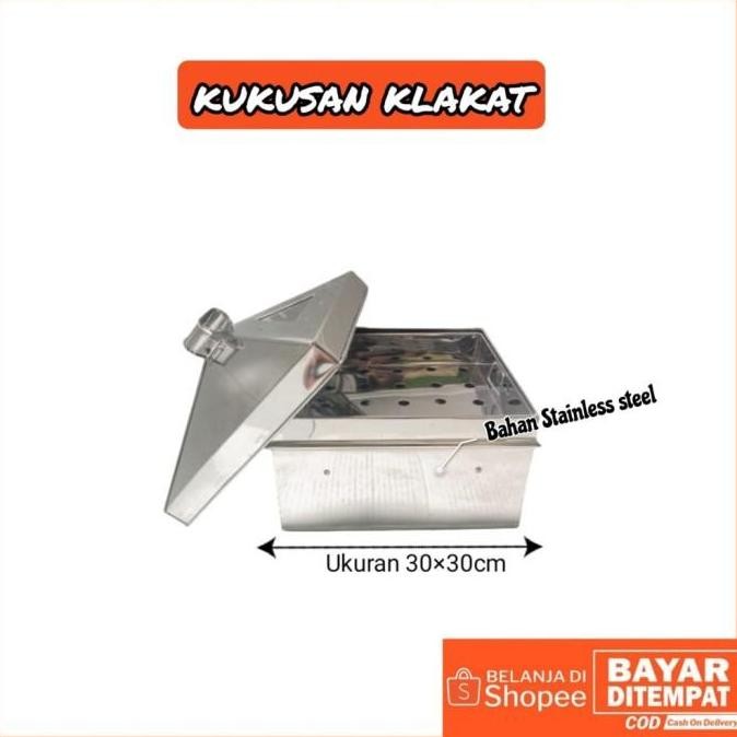 Klakat Kukusan Kotak 30x30cm Dimsum Dandang Stainless Steel WAR
