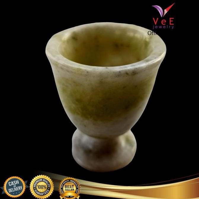 (Good) Gelas Cangkir Batu Giok China Asli -Vee Barang Antik Jadeite Jade Cina
