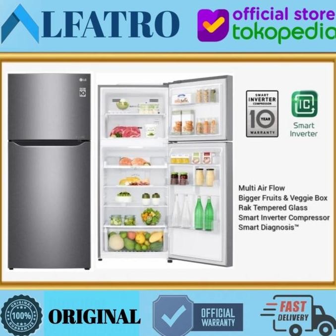 Lg Kulkas 2 Pintu Smart Inverter Gnb422Sqcl / Gn-B422Sqcl