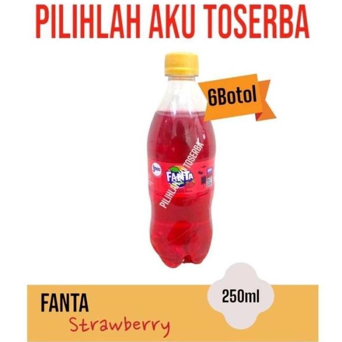 Fanta Strawberry Mini Botol Pet Imut - ( Harga 6 Botol )