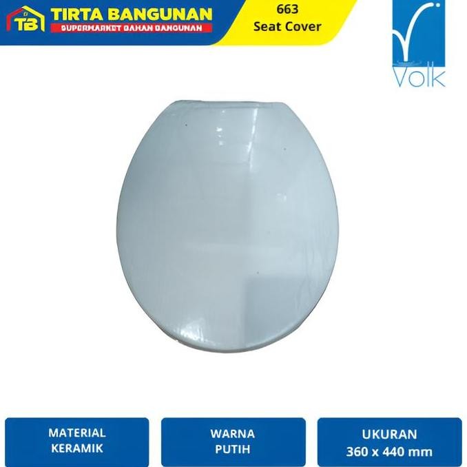 Volk 663 Magnolia Tutup Closet Seat Cover Kloset Closet Toilet Wc Duduk Putih
