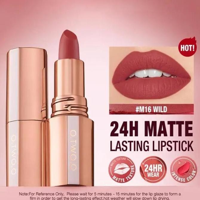 O.Two.O - Lipstik Matte Lipstik Matte Warna Lipstik Riasan Original