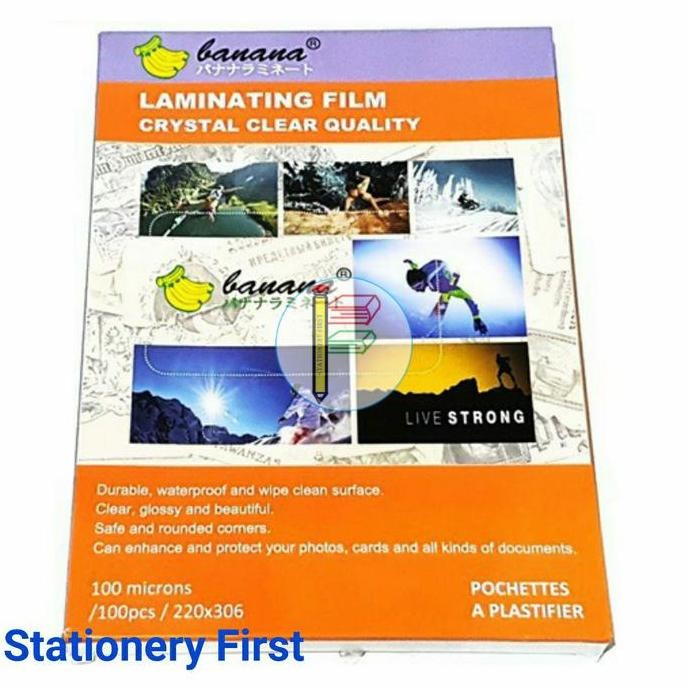 

Plastik Laminating A4 Banana 100 Micron Per Pack Isi 100Pcs