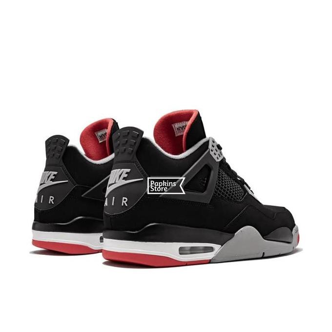New  sepatu nike air jordan 4 retro bred original brand new in box