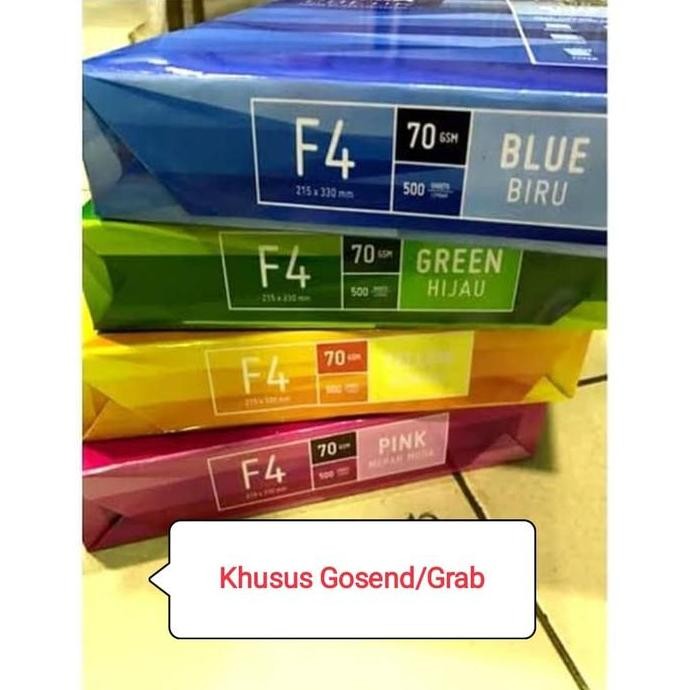 Kertas F4 70 Gram Sidu Warna
