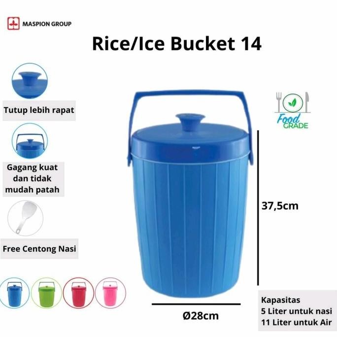 Rice Bucket/Ice Bucket/Termos Nasi/Termos Es Maspion 14 Liter Maspion