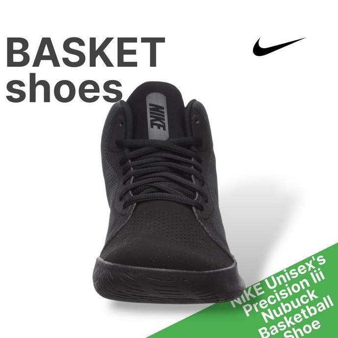 New  NIKE Unisex's Precision Iii Black Nubuck Basketball