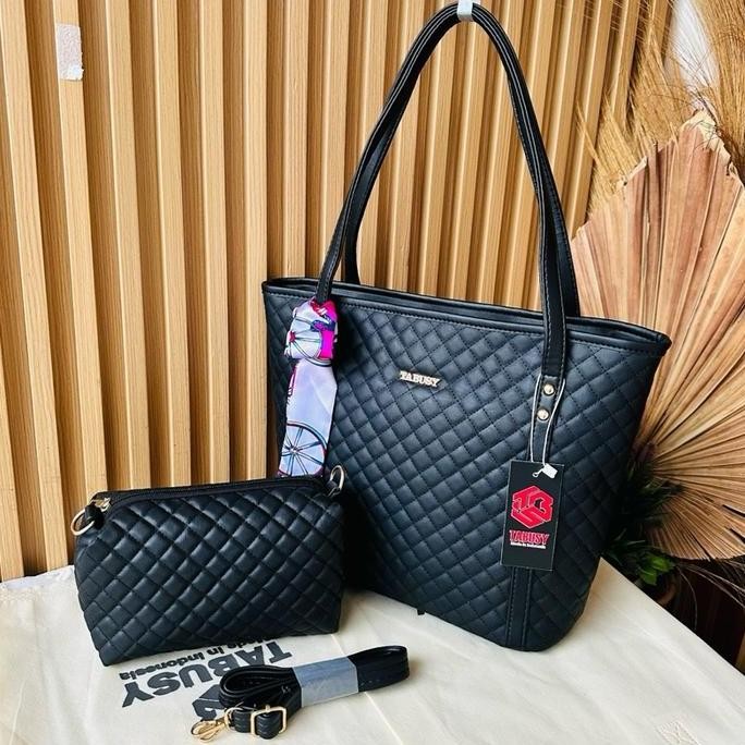 Tabusy Tote Bag Namira Set Kulit,Tas Kuliah Dan Mengaji Ibu2 Original