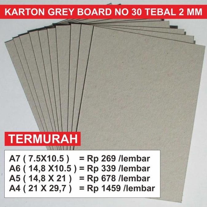Kertas Karton Grey Board / Gray Board / Yellow Board / Tebal Photocard / Greyboard