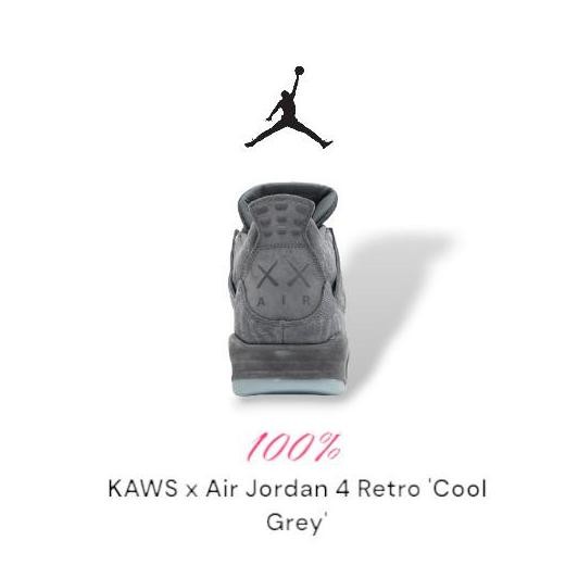New  KAWS x Air Jordan 4 Retro 'Cool Grey'