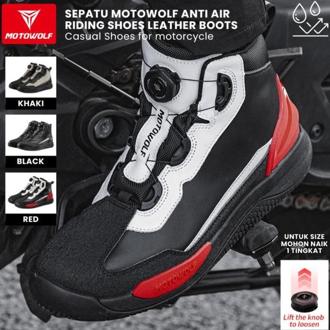 Motowolf Sepatu Motor Touring Waterproof Boots Sunmori High Quality Original