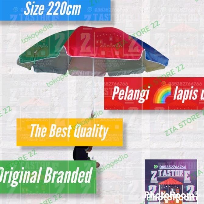 Payung Pantai 220Cm Tiang Besar Payung Tenda Payung Cafe Payung Bazar