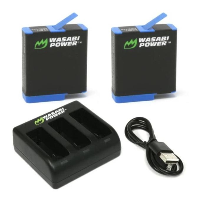 Wasabi Power Battery & Charger For Gopro Hero 8 Hero 7 Hero 6 Hero 5 Hero8 Hero7 Hero6 Hero5 Black B