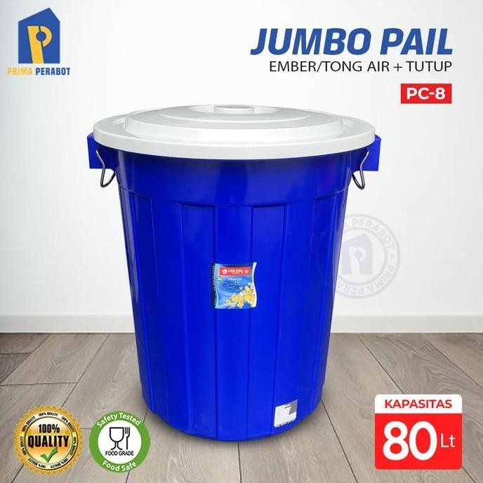 Ember Tong Air 80 Liter Jumbo Dengan Tutup Lion Star Pc-8