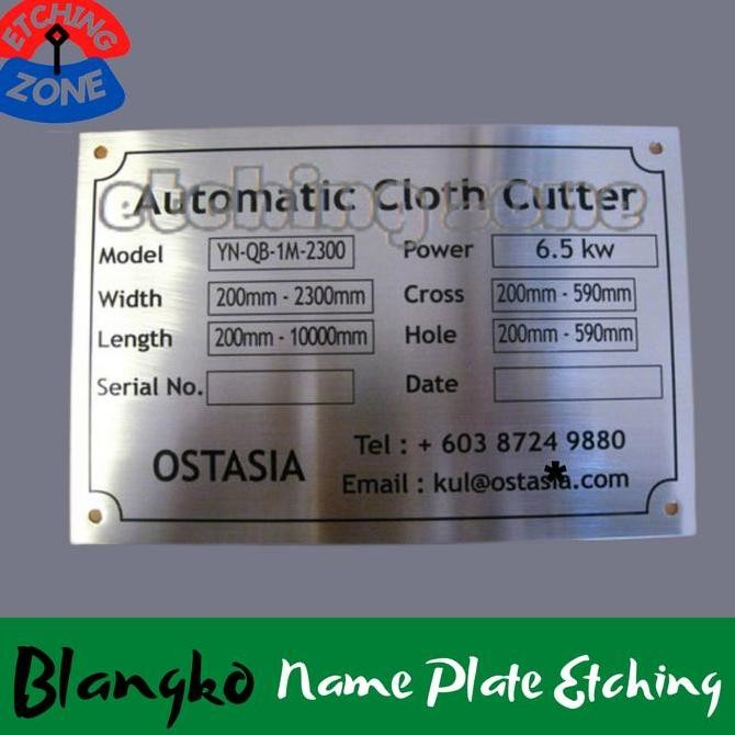 

Name Plate Etching (Blangko) - Proses Cepat Harga Bersahabat