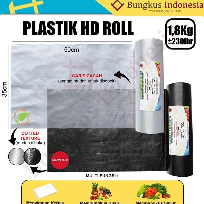 Plastik Hd Roll Premium 1.8 Kg 35 X 50 Cm - Plastik Buah Tebal