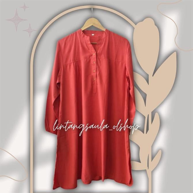 (Good) Tunik polos viscose jumbo orange bata