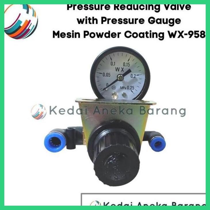 READY PRESSURE REDUCING VALVE + WX GAUGE MESIN POWDER COATING WX-958 WX958 PRIVASI AMAN