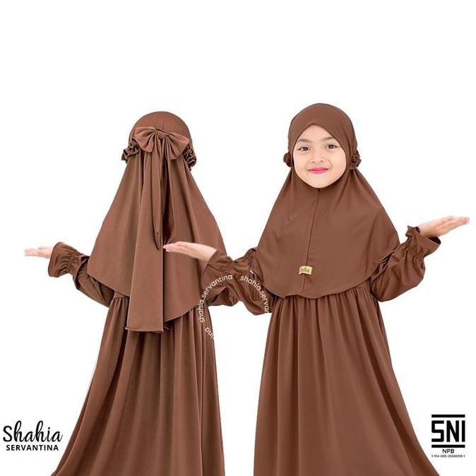 Shahia Servantina - [Satu Set Jilbab] Yara Dress Gamis Anak Perempuan Muslim Baju Cewek