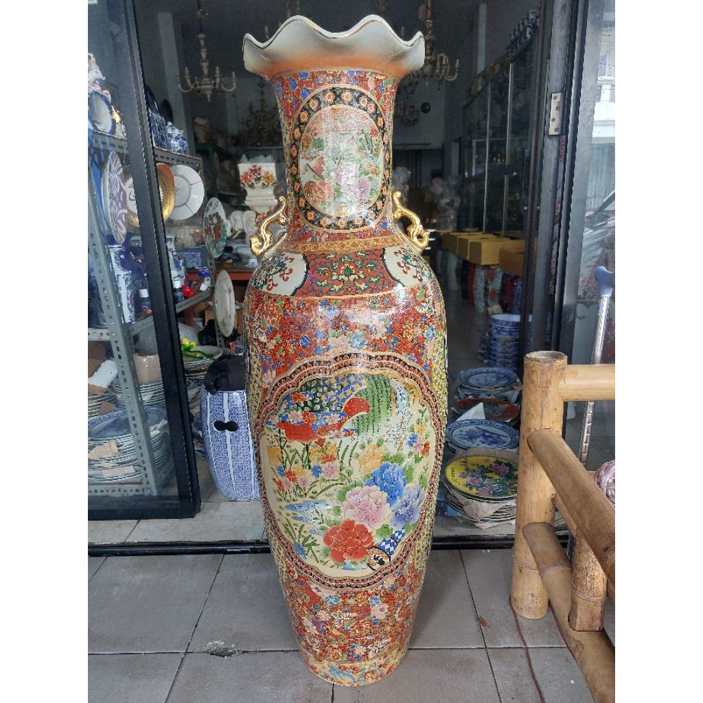 1 pc guci pajangan tinggi 130cm/pajangan guci keramik import