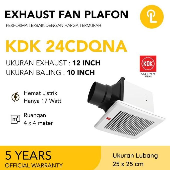 Promo Exhaust Fan KDK 24CDQNA 24CDQN / Exhaust Fan Cerobong KDK 10 inch COD