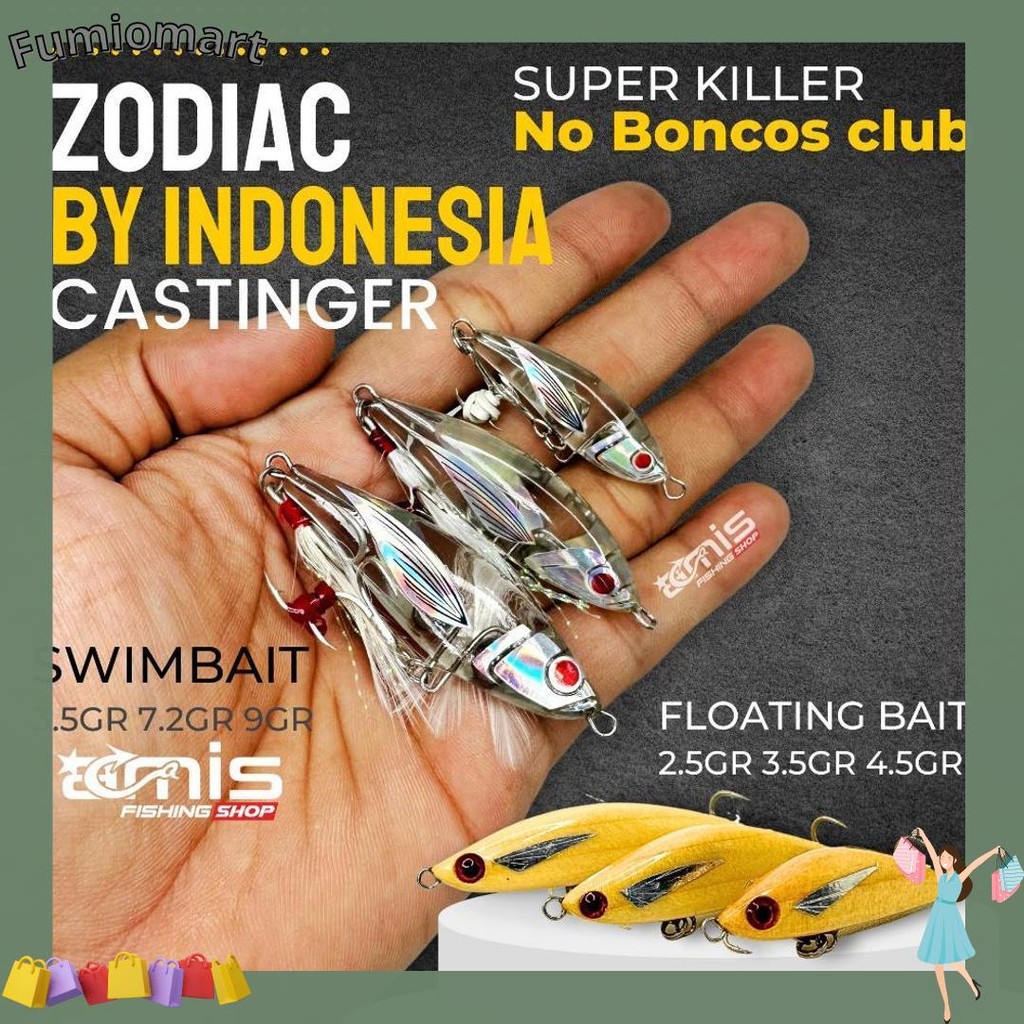 UNIK Zodiac Lure Swimbait Stickbait Swimmer By Indonesia Castinger
