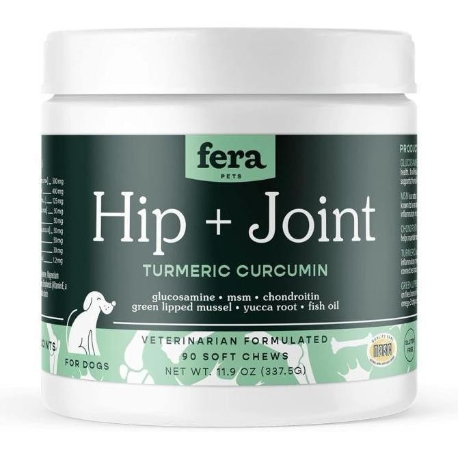 TERMURAH - Fera Pets Hip Joint Support Turmeric Curcumin Vitamin Tulang Sendi Dog