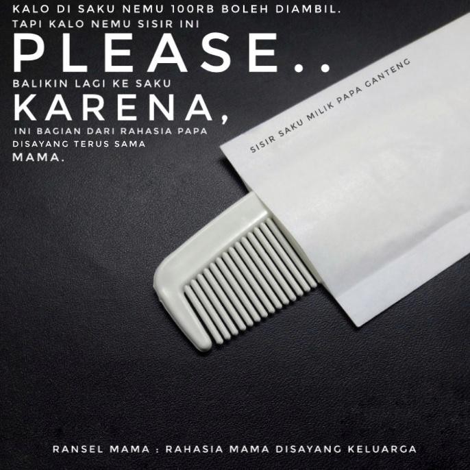 LSS Sisir Saku PREMIUM | Sisir Kecil Pria Pomade Kumis Jenggot Dompet Mini