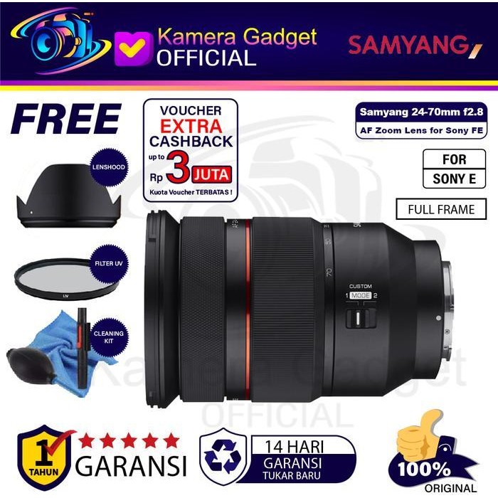 FPS Samyang AF 24-70mm f2.8 FE Sony Full Frame Samyang 24-70 mm f/2.8 Lensa Original