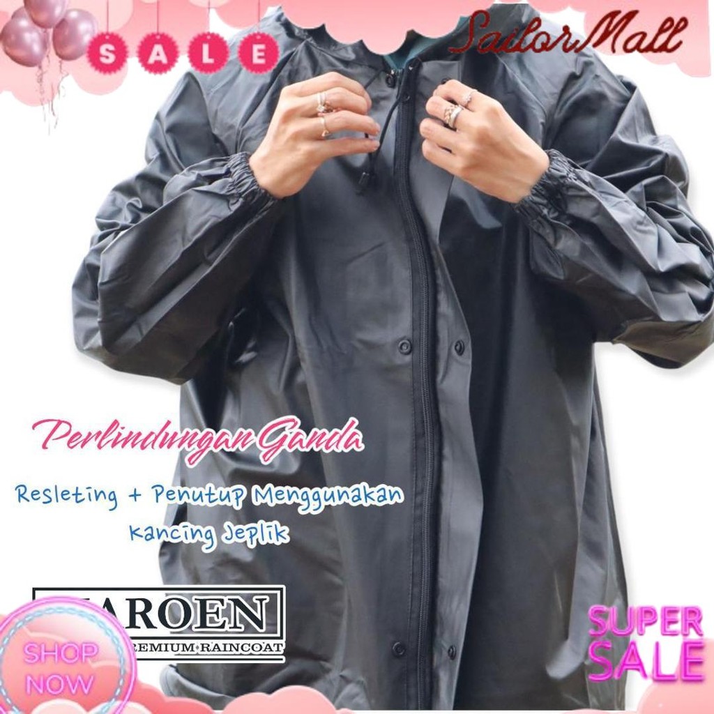 Baru JAS HUJAN MAROEN JAKET ROK WANITA BAHAN PVC TEBAL LENTUR KUAT MURAH GROSIR JAS HUJAN WANITA ROK