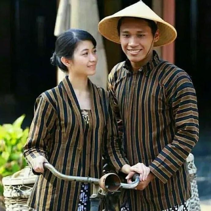 TERMURAH - Baju Surjan / Lurik Couple Pasangan Pria dan Wanita