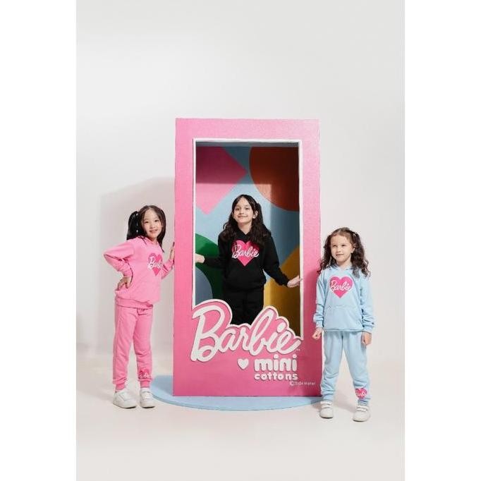 Barbie X Minicottons Hoodie Set Anak Perempuan 2-12 Tahun