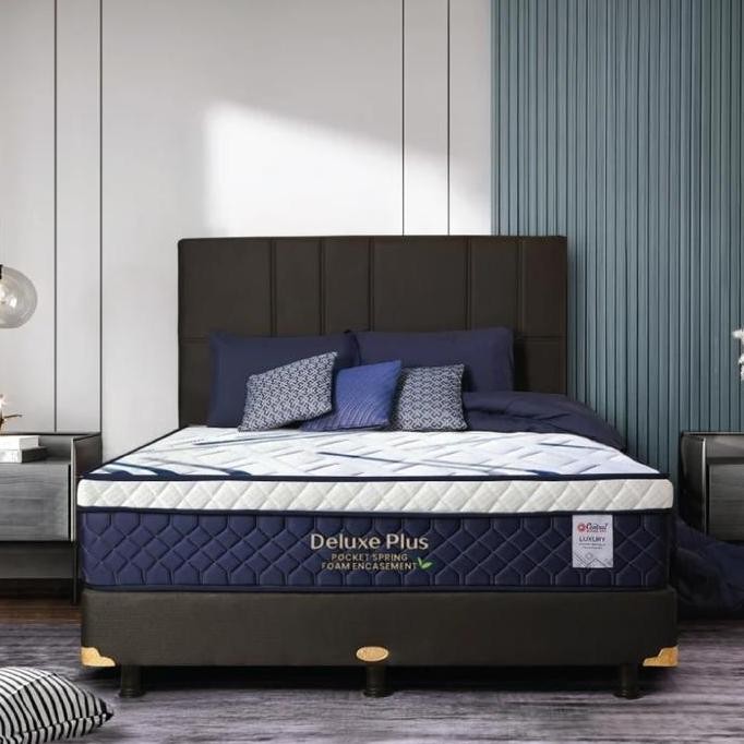 Kualitas terbaik] Springbed Central New Deluxe Plus Pocket Spring ukuran 160x200cm (Matras saja)