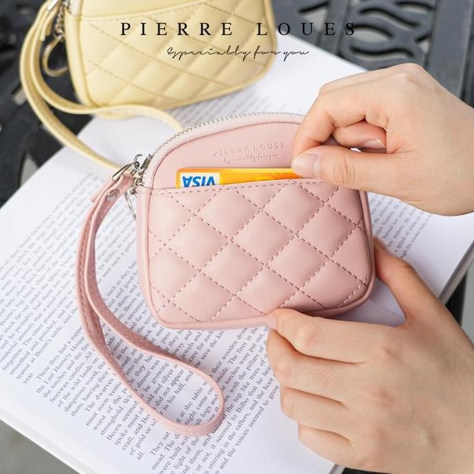 TERBARU - [Exclusive di Tiktok] Dompet Koin Mini Wanita Kulit PU PIERRE LOUES Hanae Wallet