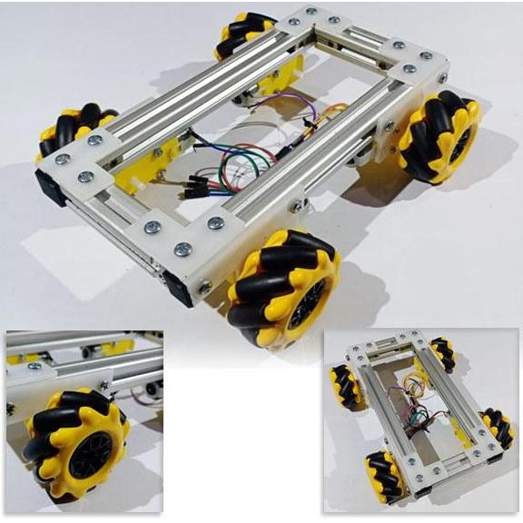 populer] Metal Frame Mecanum Wheel 4WD Chassis Kit - Smart Car RC Robot Base