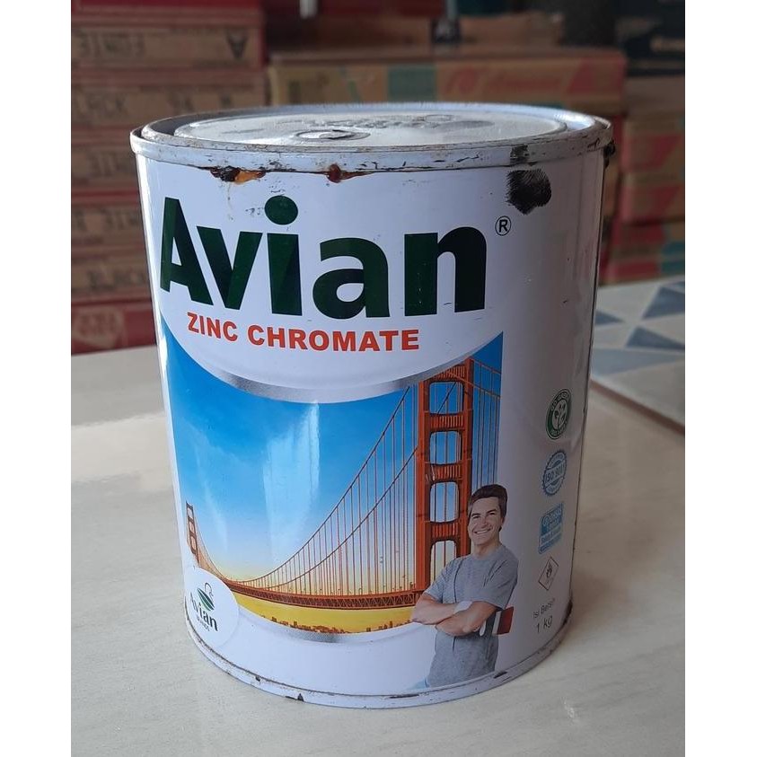 ><><><] Avian Zinc Chromate Primer 1 kg / Cat Dasar Besi / Cat Anti Karat Besi