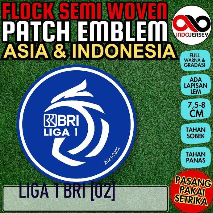 @#@#@#] Patch Badge Emblem Flock Semi Woven Setrika iron-on Jersey Liga Sepak Bola INDONESIA SUPER L