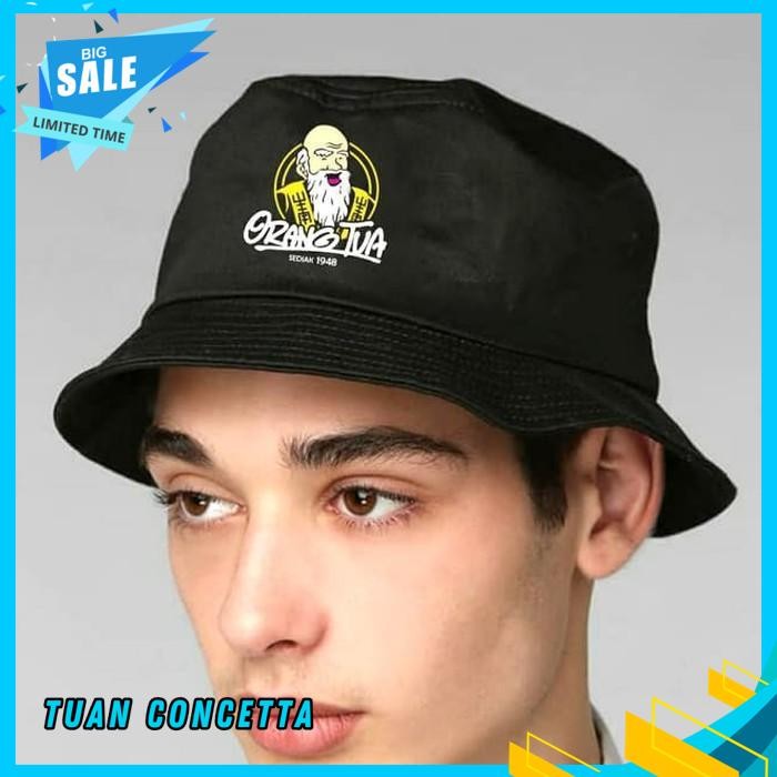 TOPI BUCKET HAT DISTRO POLOS CUSTOM BOTAK ORANG TUA SEDJAK 1948 AMER INDONESIA PRIA WANITA COD MURAH