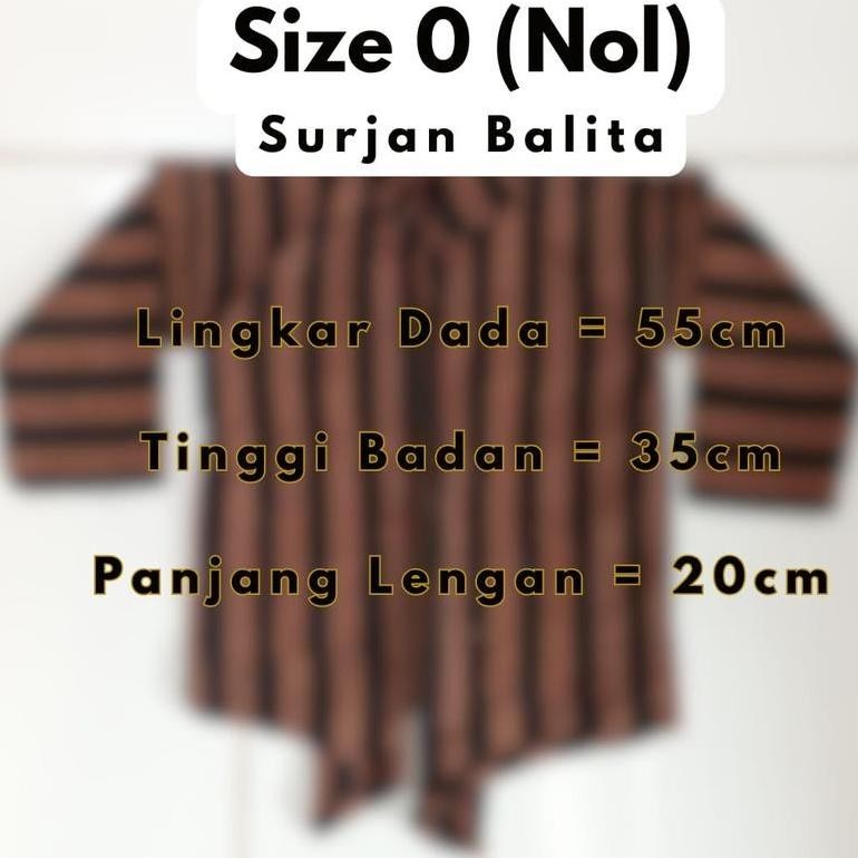 Baju Surjan Kutubaru Kebaya Lurik Balita Ready Stok