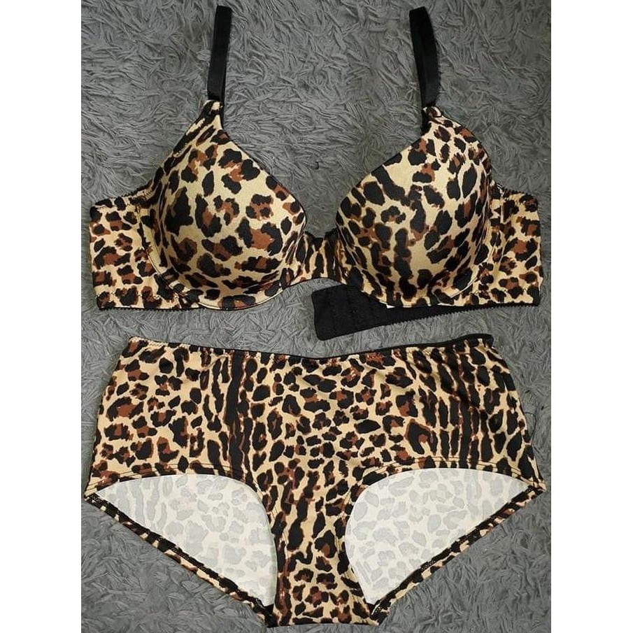 AMITIE BRA SET LEOPARD (VICTORIA SECRET LASENZA YOUNG HEARTS UNIQLO HM